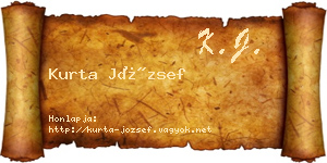 Kurta József névjegykártya
