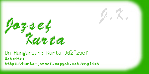 jozsef kurta business card